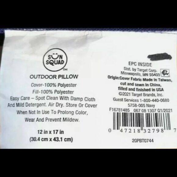 Sun Squad Indoor/Outdoor Throw Pillows. “Home”. Patriotic/Americana. - Picture 7 of 7